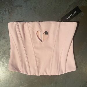 White Fox Boutique Pink Corset Top